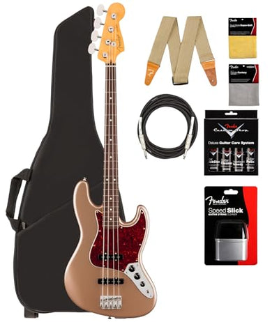 Fender American Professional Classic Jazz Bass - Faded Firemist Gold w/ Cleaning Kit