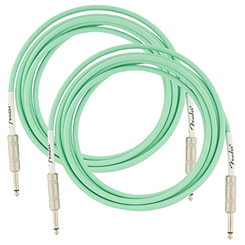 Fender 10-Foot Original Instrument Cable, Straight-Straight, Surf Green - 2 Pack