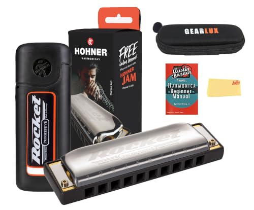 Hohner Progressive Rocket Harmonica - Key of D Flat Major w/ Key Stickers