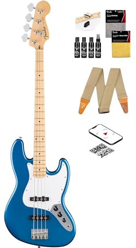 Fender Standard Jazz Bass - Aqua Marine Metallic w/ Guitar Cleaning Kit