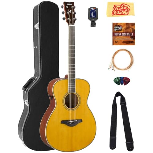 Yamaha FS-TA TransAcoustic Concert Acoustic-Electric Guitar - Vintage Tint w/ Hard Case