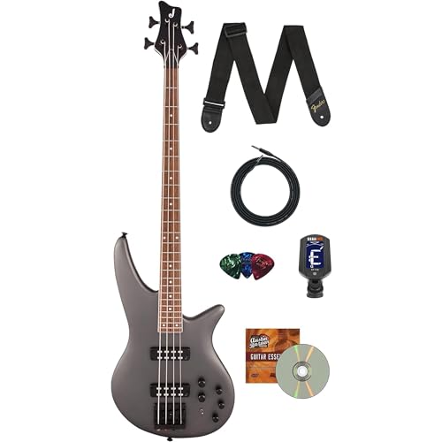 Jackson X Series Spectra Bass SBX IV Bass Guitar - Satin Graphite w/ Instrument Cable