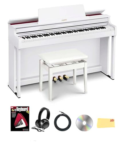 Casio AP-550 Celviano 88-Key Digital Piano - White w/ Headphones