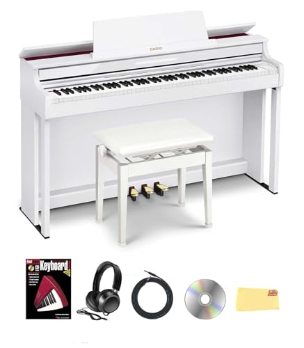 Casio AP-550 Celviano 88-Key Digital Piano - White w/ Headphones