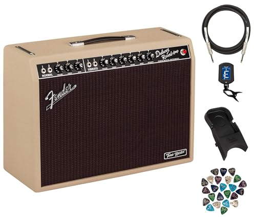 Fender Tone Master Deluxe Reverb 1x12-Inch Guitar Combo Amplifier - Blonde w/ Amperstand Guitar Cradle