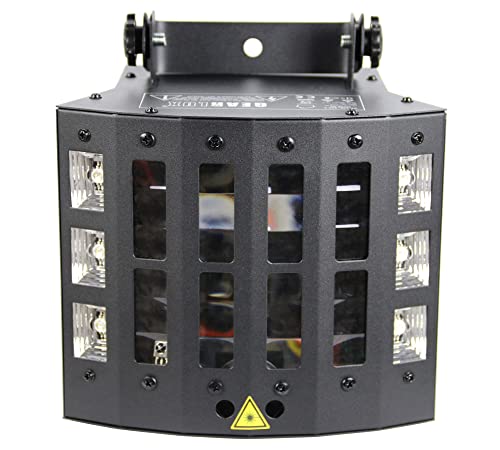 Gearlux 4-in-1 LED Strobe/UV Derby Light 3-Watt 9pcs LEDs and 6pcs UV+White LEDs