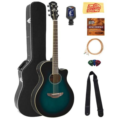 Yamaha APX600 Thin Body Acoustic-Electric Guitar - Oriental Blue Burst w/ Hard Case