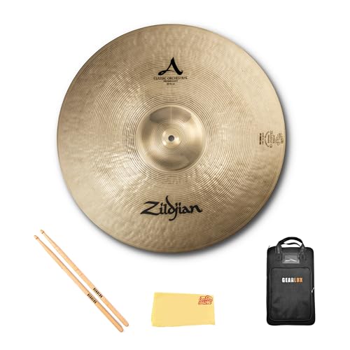 Zildjian A0766 20" A Classic Orchestral Cymbal, Medium Light - Single w/ Drumstick Bag