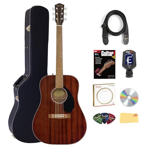 Fender CD-60 Dreadnought Acoustic Guitar - Mahogany w/ Hard Case