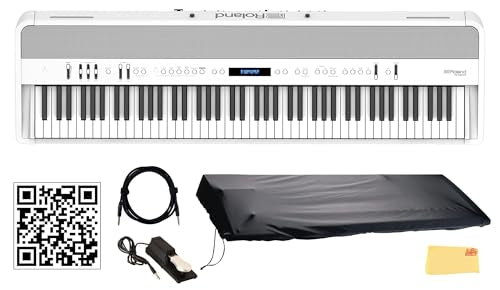 Roland FP-90X 88-Key Digital Piano - White w/ Sustain Pedal