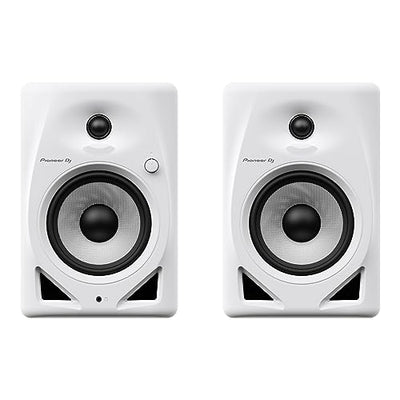 Pioneer DJ DM-50D 5-Inch Desktop Active Monitor Speaker - White