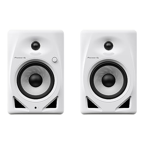 Pioneer DJ DM-50D 5-Inch Desktop Active Monitor Speaker - White