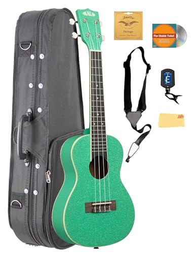 Kala KA-SPRK-PINK Pink Champagne Concert Ukulele w/ Case