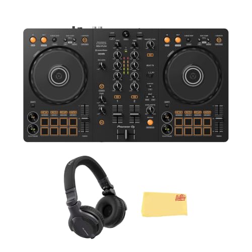 Pioneer DJ FLX4 2-Channel DJ Controller - Black w/ HDJ-CUE1 Headphones