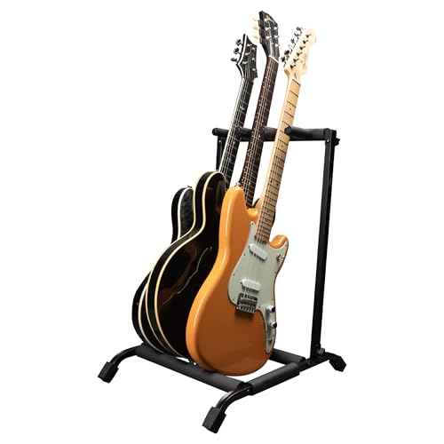 Gator RI-GTR-RACK3 Rok-It Collapsible Folding Guitar Rack Stand for 3 Guitars