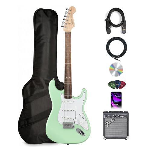 Fender Squier Stratocaster - Surf Green w/ Frontman 10G Amplifier