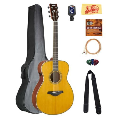 Yamaha FS-TA TransAcoustic Concert Acoustic-Electric Guitar - Vintage Tint w/ Gig Bag