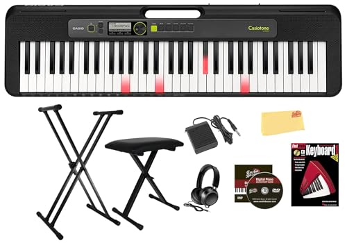 Casio LK-S250 Casiotone 61-Key Lighted-Key Portable Keyboard w/ Stand
