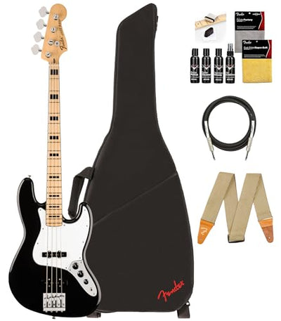 Fender Geddy Lee Jazz Bass - Black w/ Instrument Cable