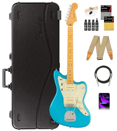 Fender American Professional II Jazzmaster - Miami Blue w/ Guitar Cleaning Kit