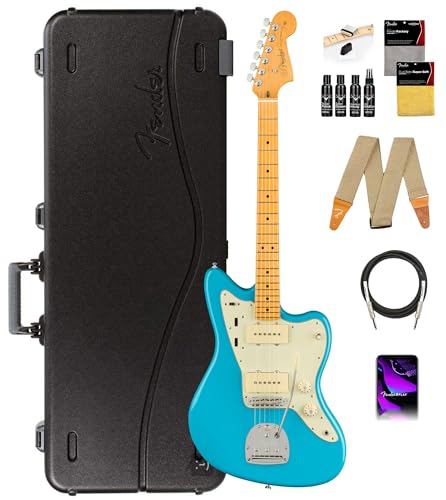 Fender American Professional II Jazzmaster - Miami Blue w/ Guitar Cleaning Kit