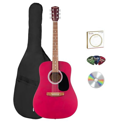 Fender FA Series Dreadnought Acoustic Guitar - Crimson Red w/ Gig Bag