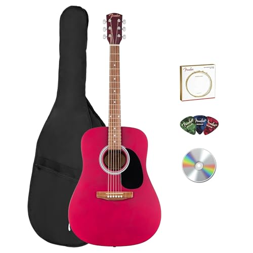 Fender FA Series Dreadnought Acoustic Guitar - Crimson Red w/ Gig Bag