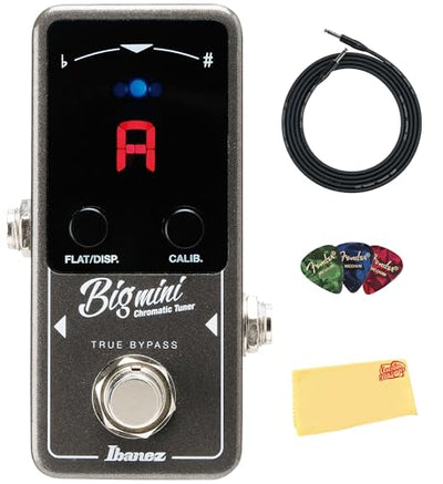 Ibanez BigMini Chromatic Tuner Pedal w/ Instrument Cable