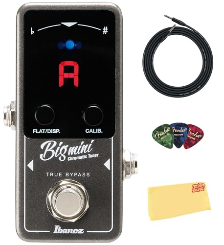 Ibanez BigMini Chromatic Tuner Pedal w/ Instrument Cable