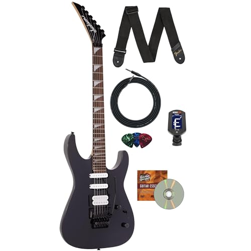 Jackson X Series Dinky DK3XR HSS Electric Guitar - Gloss Black w/ Instrument Cable
