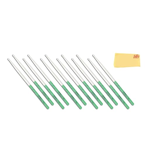 Zildjian 5A Maple Green DIP Drumsticks - 6-Pack Bundle with Austin Bazaar Polishing Cloth