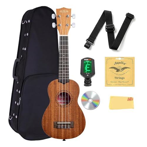 Kala KA-15S Satin Mahogany Soprano Ukulele w/ Hard Case