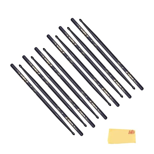 Zildjian 5B Nylon Black Drumsticks - 6 Pack