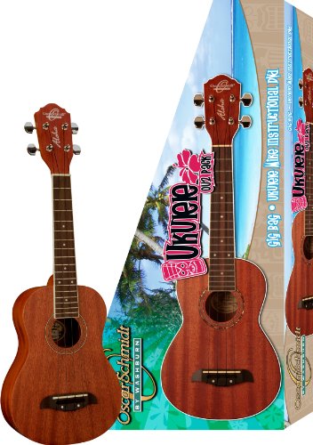 Oscar Schmidt OU2 Pack Mahogany Ukulele with Gig Bag and Instructional DVD