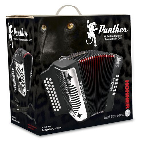 Hohner Panther Diatonic Accordion - Keys G/C/F w/ Hard Case