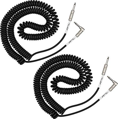 Fender 30' Original Series Instrument Cable, Coiled, Black - 2 Pack