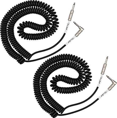 Fender 30' Original Series Instrument Cable, Coiled, Black - 2 Pack