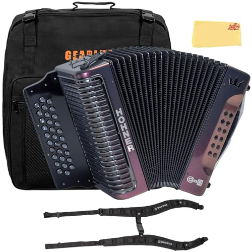 Hohner Corona C-II F/Bb/Eb Accordion - Red to Gold w/ Gig Bag