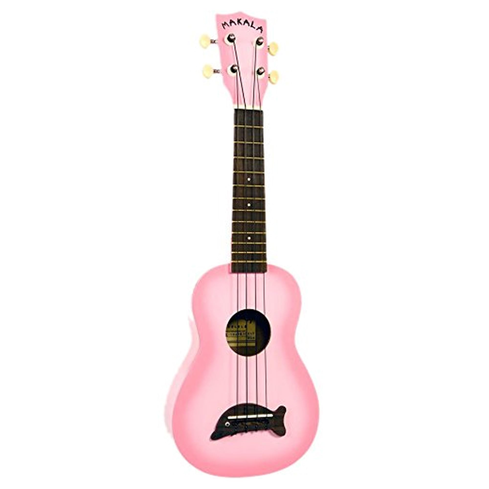 Kala MK-SD-PKBURST Makala Dolphin Soprano Ukulele - Pink Burst w/ Gig Bag