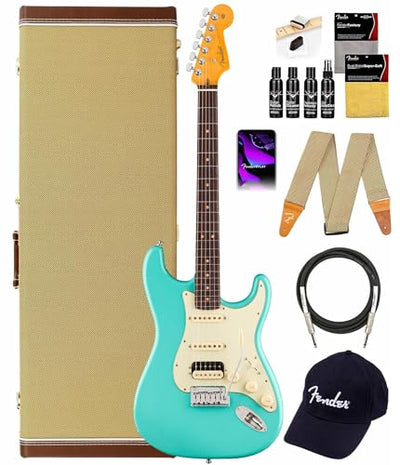 Fender American Ultra Luxe Vintage '60s Stratocaster HSS - Sea Foam Green w/ Guitar Cleaning Kit
