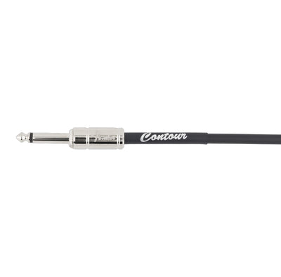Fender Contour 10-Foot Instrument Cable, Straight-Straight, Black - 2 Pack