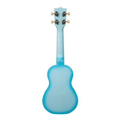 Kala MK-SD-LBBURST Makala Dolphin Soprano Ukulele - Light Blue Burst w/ Hard Case