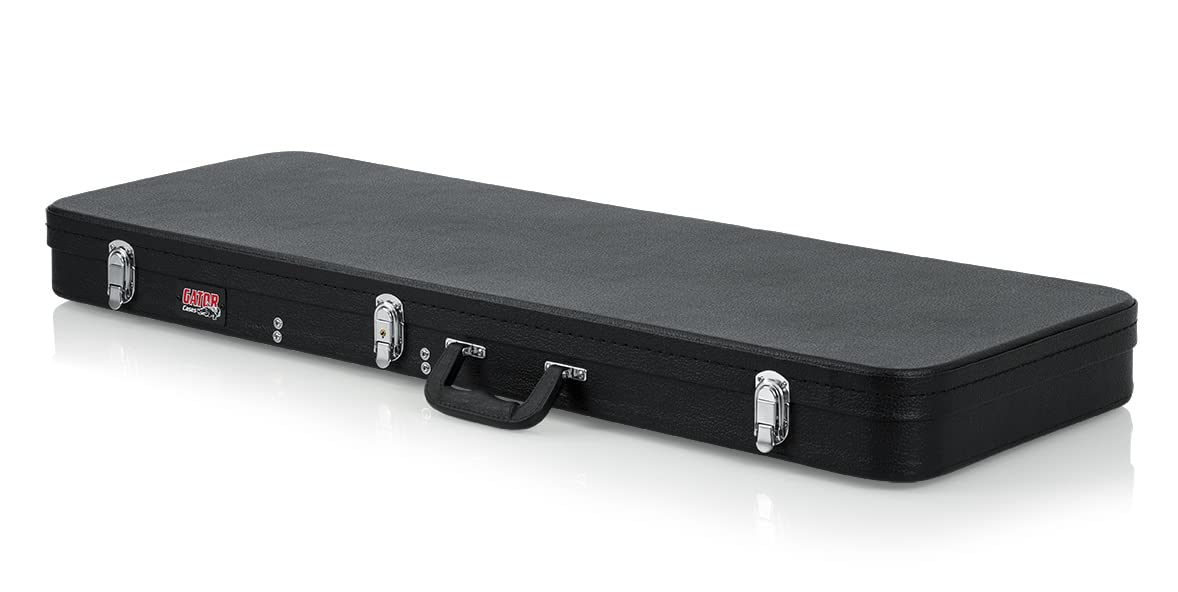 Gator GWE-ELEC-WIDE Wood Case for PRS and Wide Body Style Electric Guitars w/ Instrument Cable