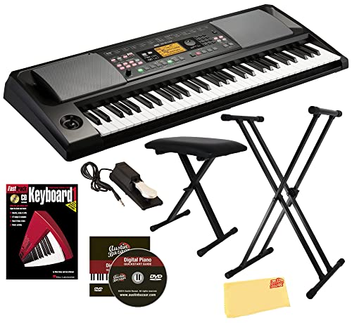 Korg EK-50 CSA Entertainer Keyboard with Latin Styles w/ Adjustable Stand