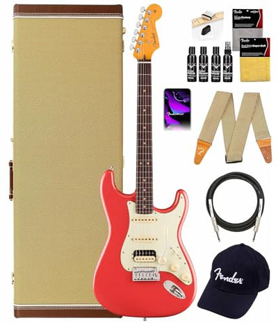 Fender American Ultra Luxe Vintage '60s Stratocaster HSS - Fiesta Red w/ Cleaning Kit