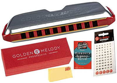 Hohner 544 Golden Melody Harmonica - Key of E w/ Key Stickers