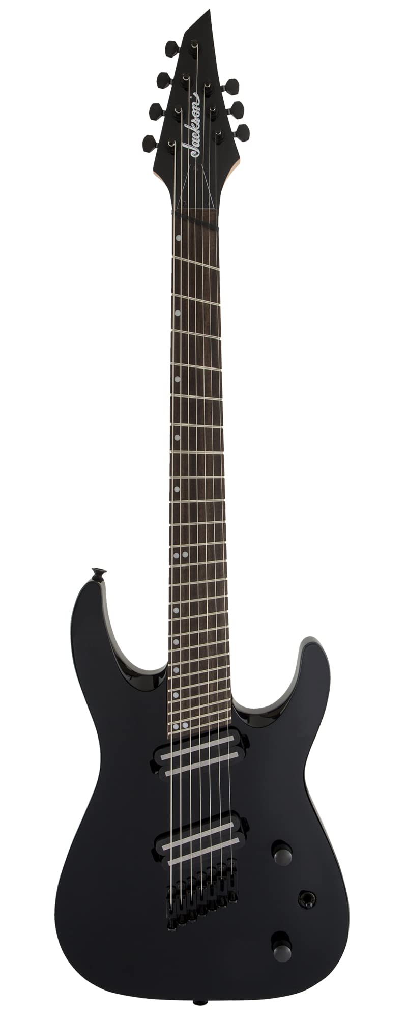 Jackson X Series Dinky Arch Top DKAF7 MS Electric Guitar - Gloss Black w/ Instrument Cable