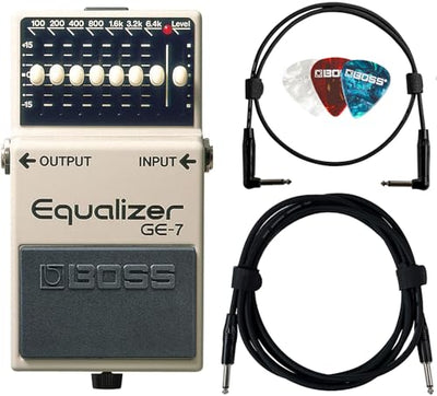 Boss GE-7 Graphic Equalizer w/ Instrument Cables