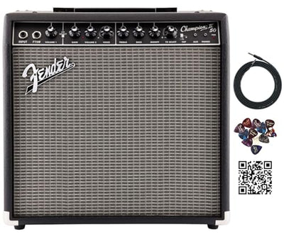 Fender Champion II 50-Watt Guitar Combo Amplifier w/ Instrument Cable