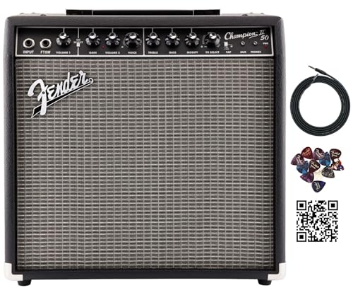 Fender Champion II 25-Watt Guitar Combo Amplifier w/ Instrument Cable